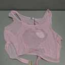 Avidlove Women's Mesh Tank Top Sexy Sheer See Through Sleeveless Vest Open Back Cutout Design Party Club Outfit Pink XXL (XXL)