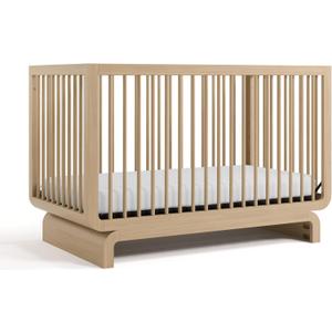 Storkcraft Santorini Deluxe 5-in-1 Convertible Crib with Bonus Toddler Guardrail (Driftwood)  GREENGUARD Gold Certified, Toddler Guardrail Included in Box, Fits Standard Crib Mattress