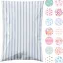 6x9 Designer Poly Mailer 100 Pack Heavy Duty Waterproof Self Seal Shipping Bags for Small Business Large Mailing Envelopes Bulk Tear Resistant Packaging Blue Stripe
