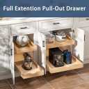 Pull Out Cabinet Drawers - 8x2 Size Options (12-29'W,18-21'D), Pre-Assembled with Soft Close Slides, Solid Beechwood, Easy Installation (16'W x 21'D)