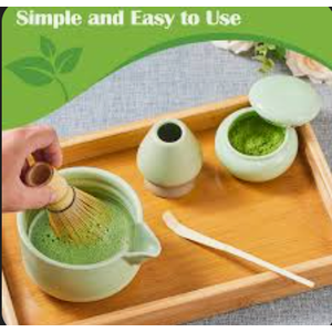 KUNNV Japanese Matcha Set Bowl with Spout Whisk, Sifter, Holder, Spoon KUNNV Japanese Matcha Set Bowl with Spout Whisk, Sifter, Holder, Spoon