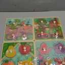 Wooden Peg Puzzles for Toddlers 1-3, Kids' Educational Preschool Peg Puzzle Toy, Set of 4 Toddler Puzzles - Farm, Dinosaur, Fruit and Marine Animals, Ideal Gift for Ages 1 2 3 Boys and Girls