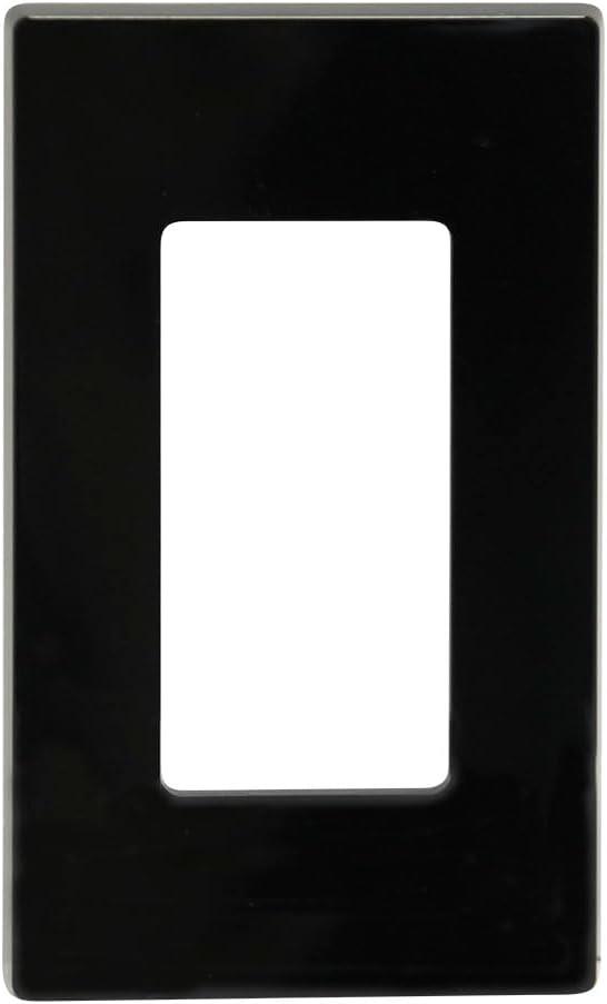 Leviton 1-Gang Decora Plus Screwless Wall Plate, 80301-SE, Black