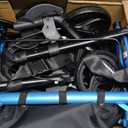 Foldable 2-in-1 Rollator Walker for Seniors with Seat, Lightweight Transport Wheelchair Combo 300 lbs Capacity, All-Terrain Tires, Anti-Tip Brakes, Adjustable Height 33.5"-40"