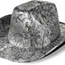 Silver Cowboy Hat Cowgirl Hat Costume Funny Hats Cosplay for Party