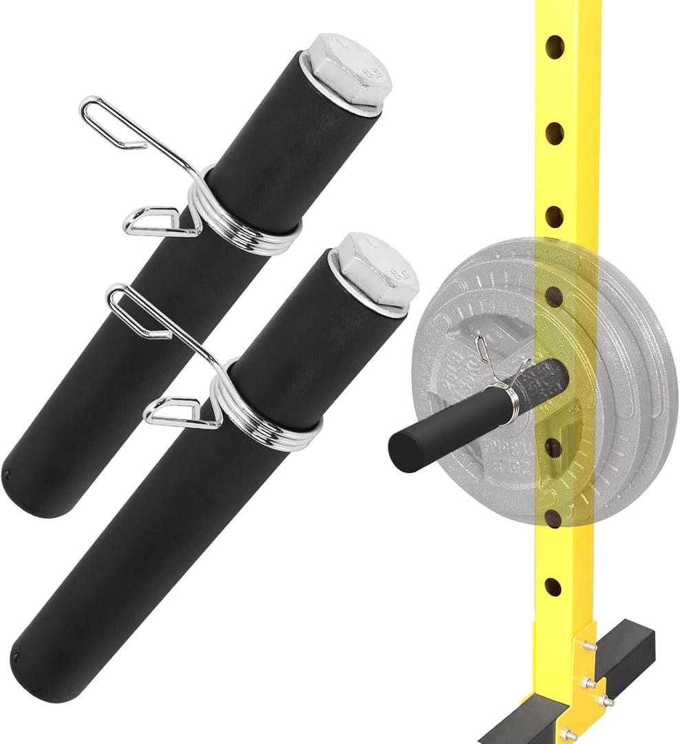 Weight Plate Holder Power Rack1Pair Olympic Plate Storage for Squat Rack Attachment- 2inch Plates Holder for Power Cage Rack