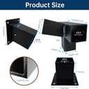 Pergola Bracket Kit 4x4, Including 1 Wall Base, 1 105 4-Way and 1 Bases, 1 Set of Wall Mounted 15 Pitched Roof Mounting Kit for Extension, for Shading Facilities Attached to Walls or Eaves