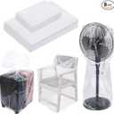 8 Pack Extra Large Clear Plastic Bags, 2 Sizes Large Big Jumbo Giant Storage Bags 40x60 Inches and 32x47 Inches, Heavy Duty Plastic Bags for Luggage, Suitcase, Furniture and Kids Bike