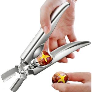 FIRE HIVE Metal Nutcracker, 304 Stainless Steel Chestnut Cutting Tool, Multi functional Dried Fruit Bottle Opener Suitable for Kitchen