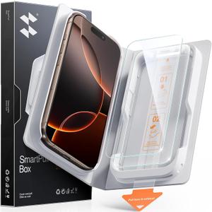 SMARTDEVIL 2 Pack Tempered Glass for iPhone 16 Pro Screen Protector, Military-Grade Shatterproof Protection, 9H Hardness, Fast & Easy Installation, Case Friendly Design