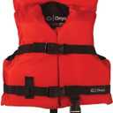 Onyx Infant & Child Life Jacket  USCG Approved General Purpose Vest for Boating, Water Sports & Safety  Fits Infants/Children Under 50lbs (Red)