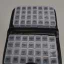 Easy Comforts 14 Day Pill Holder, Travel Case Medication Reminder Pill Box with Detachable Compartments, Black