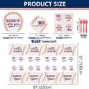 Baseball 1st Birthday Party Supplies for 40 Guests, Disposable Tableware Set includes Rookie of The Year Paper Plates, Tablecloths, Napkins and Forks for Boys Baby First Baseball Party Decorations