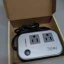 200W Car Power Inverter, FOVAL 12V DC to 110V AC Car Inverte with 4 USB Ports Car Outlet Adapter, Power Inverter for Vehicles, Car Plug Adapter Outlet for Laptop Computer Charger (Gray) (Grey)