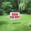 Fastasticdeals Weatherproof Yard Sign Room for Rent Red B Lawn Garden Rentals 18x12 Inches 1 Side Print