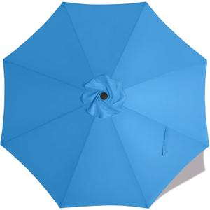MASTERCANOPY Patio Umbrella 9 ft Replacement Canopy for 8 Ribs, Canopy Only, Blue
