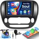 for Kia Soul 2014-2017 2+64GB Fuluku Android 13 Car Stereo with Wireless Carplay Android Auto, 9'' Touch Screen Car Radio GPS, WiFi, Bluetooth, SWC, MIC, Backup Camera, Mirror Link, RDS FM