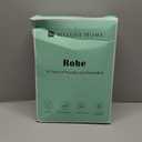 MH MYLUNE HOME Ultra Soft Robe With Pockets, Spa Bathrobe Loungewear Calf-Length, Plush Fuzzy Fluffy Wrap Robe for Women, Women's Robes, Ombre Gray