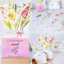 2 x Bloomy Flowers Desk Calendar 2026, Small Desk Calendar Mini, Floral Desktop Calendar, Removable Vase Shaped Monthly Calendar Planner for Home, Office and Desk Accessories