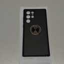 JAME for Samsung Galaxy S22 Ultra Case, Slim Soft Bumper Protective Case for Samsung S22 Ultra Cover, with Invisible Ring Holder Kickstand for Galaxy S22 Ultra Case, Black