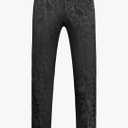 Mens Jacquard Floral Dress Pants Slim Fit Tuxedo Suit Pants, size 36