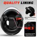 TRIANGLE Open Face Motorcycle Helmet Retro 3/4 Helmets with Clear Visor for Men Women DOT Approved (Black, XL)