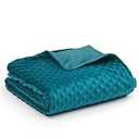 YnM Fuzzy Duvet Cover for Weighted Blankets (Bright Aqua, 60''x80'')