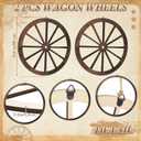 6 Pack 13 x 9 x 6 Inch Straw Hay Bale Stack Decoration Set Rustic Wooden Wagon Wheel Natural Hay Bales Boxes Western Cowboy Birthday Decor Photo Booth Props(Brown,Rustic)