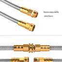 Rosy Earth Expandable Metal Garden Hose 75 FT - 304 Stainless Steel Water Hose 75 FT - Heavy Duty non-Kinking Flexible Garden Hose, no Bite