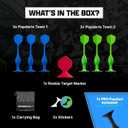 Popdarts Game Rookie Pack  Beginner-Friendly Suction Cup Dart Game for Kids, Families, and New Players | Indoor & Outdoor Target Toss Game | Fast Setup, Durable, Simple Rules, and Fun for All Ages! (Blue & Green)