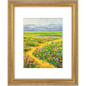Golden State Art, 16X20 Ornate Vintage Photo Frame with White Mat for 11X14 Pictures or 16X20 Without Mat, Antique Gold Color