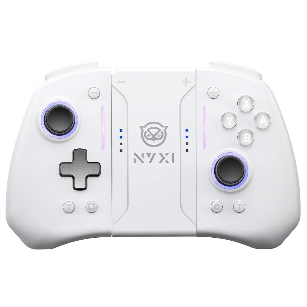 NYXI Hyperion Pro Wireless Controller for Switch/Switch 2/OLED, Switch Pro Controller with Hall Effect Joystick, Programmable, 6-Axis Gyro, Turbo & Vibration (White)