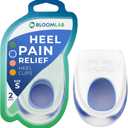 Gel Heel Pads, 2 Pack, for Achilles Tendonitis, Shoe Wedge Inserts for Plantar Fasciitis, Bone Spur, Foot Pain Relief Support, Comfort Cushion Insoles for Women/Men (Kids Size (Men 46.5, Women 68.5), 1 Pair - Blue)