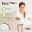 KeaBabies 2-Pack Toddler Pillows 2 Year Old to 5-13x18 Soft Organic Cotton Kids Pillow for Sleeping, Travel, School, Daycare, Nap, Toddler Bed, Machine Washable, Without Pillowcase (Soft White)