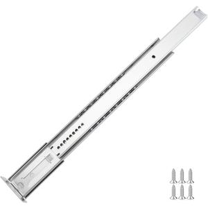 LONTAN 2 Pcs Center Mount Drawer Slides Bottom Mount for Cabinet and Dresser 16 Inch Heavy Duty Drawer Rails 10.74" Extension Glide Track