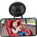 Car Baby Rear Facing Seat Mirror, HD 5.12 * 2.57" 360 Rotatable & Vacuum Suction Cup Mount for Windshield, Dashboard - Ideal Rear View for Parents