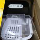 EUHOMY Countertop Ice Maker Machine with Handle, 26lbs in 24Hrs, 9 Ice Cubes Ready in 6 Mins, Auto-Cleaning Portable Ice Maker with Basket and Scoop, for Home/Kitchen/Camping/RV. (Black)