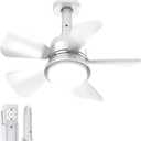 Ceiling Fan Light with Lights and Remote,3000K-6000K Ceiling Fan, 1000 Lumens LED 3 Colors Ceiling Fans for Kitchen Home, White