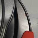 NutriChef 2-Piece 13-Inch Nonstick Pizza Tray, Round Carbon Steel Non-Stick Pizza Pan with Perforated Holes, Premium Bakeware Pizza Screen with Silicone Grip Handles, Dishwasher Safe, NCBPIZX2