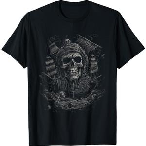 Skull & Crossbones, Pirate Vintage T-Shirt, Size: S