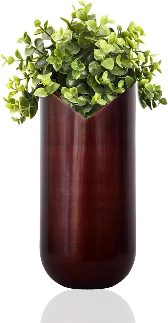 Farmhouse Metal Hanging Vase Set - Galvanized Wall Planter & Decorative Tin Sconce for Indoor or Outdoor Use - Hanging Vases for Flowers & Mounted Flower Holder Decor