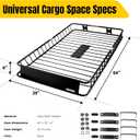 MAXXHAUL 50506 64" x 39" x 6" Heavy-Duty Universal Steel Roof Rack , Black
