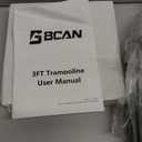 BCAN 36'' Toddler Trampoline, ASTM Certified - Kids Trampoline for Ages 1-6, Foam Handle & Safe Thickened Cover, Mini Trampoline for Kids Indoor, Easy to Assemble