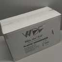 WDF Partyware 350Piece Gold Dinnerware Set for 50 Guests - Gold Plastic Plates with Disposable Cutlery - 50Dinner Plates-50Dessert Plates-50Pre Rolled Napkins with Silverware for Wedding/Mother's Day (White and Gold)