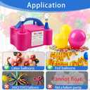 PCFING Balloon Pump Electric, Portable Balloons Inflator Blower Machine with Balloon Tie Tool & Dual Nozzle