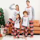 Family Christmas PJs Matching Sets, Cute Holiday Pajamas Printed Top and Pants, Xmas Jammies for Couples/Men/Women (White, XXL)