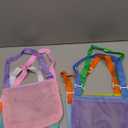 Frienda 6 Pcs Beach Bag Beach Shell Mesh Bag Collecting Sand Toy Totes Colorful Swimming Accessories Storage Pouch with Adjustable Carrying Straps for Men and Women (Colors B)