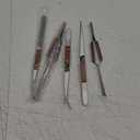 Fiber Grip Tweezers Jewelry Hobby Craft Soldering Fiber Grip Cross Locking Set Bent and Straight Tip 5 PCS By JTS