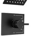 Shower Fixtures, Black Shower Faucet Set with 6 Inch Matte Black Shower Head and Tub Spout, Black Shower Head and Handle Set (Valve Included)