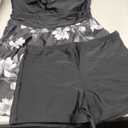 Aqua Eve Plus Size Two Piece Swimsuits for Women Tankini Bathing Suits Flowy Swim Dress with Shorts (Black, 16W)